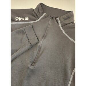 Ping Performance 1/4 Zip Pullover Men's L Gray Long‎ Sleeve Golf Stretch